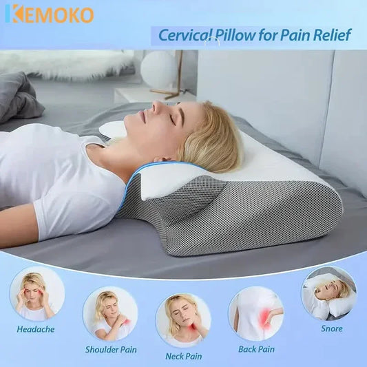 Memory Foam Cervical Neck Support Pillow